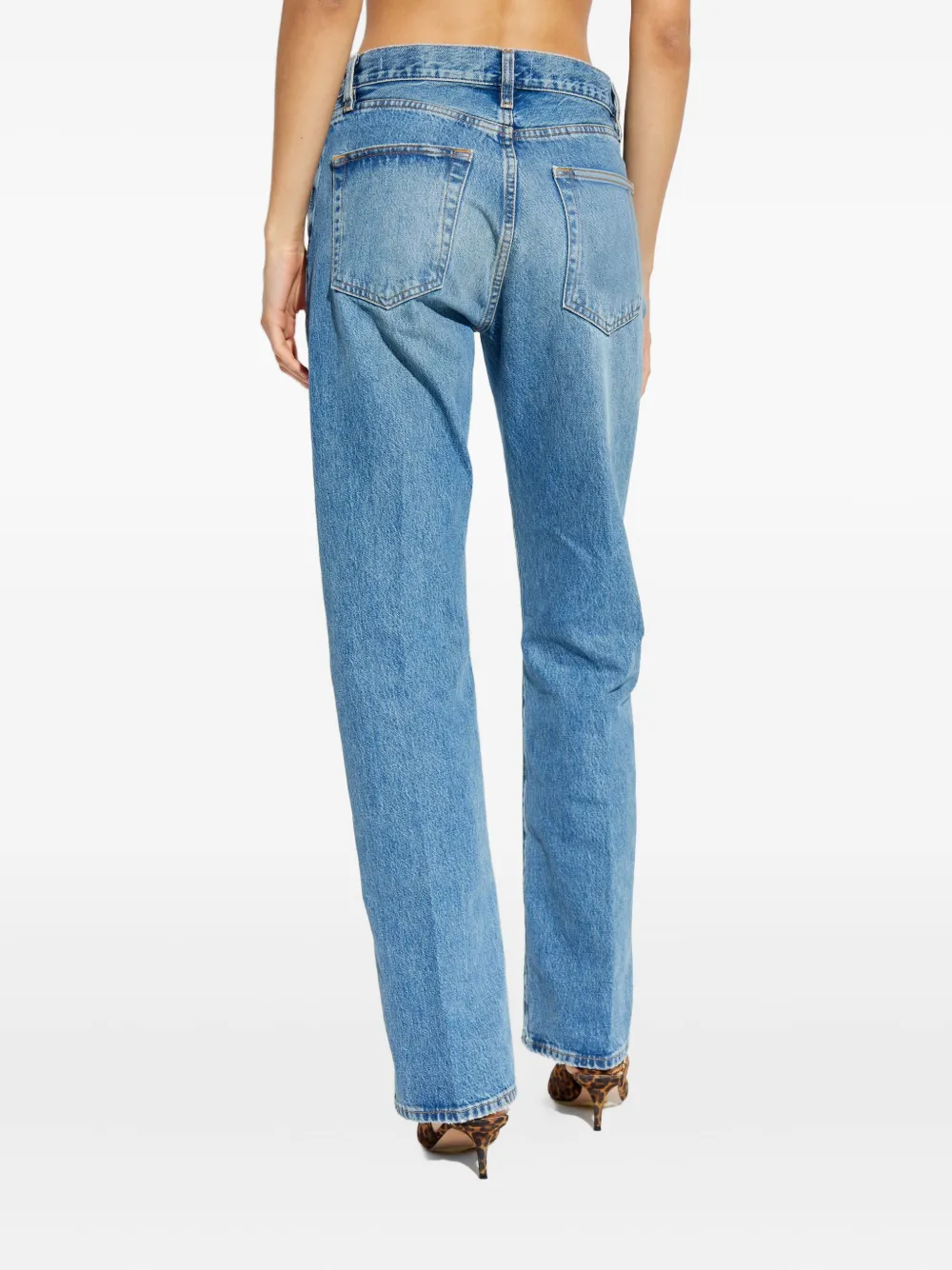 Frame Buttoned Jeans In Blue