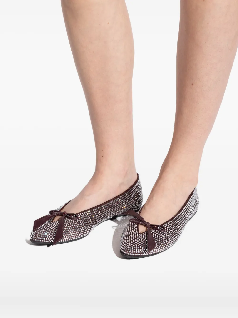 The Attico bead-embellished bow ballet flats | Image 2