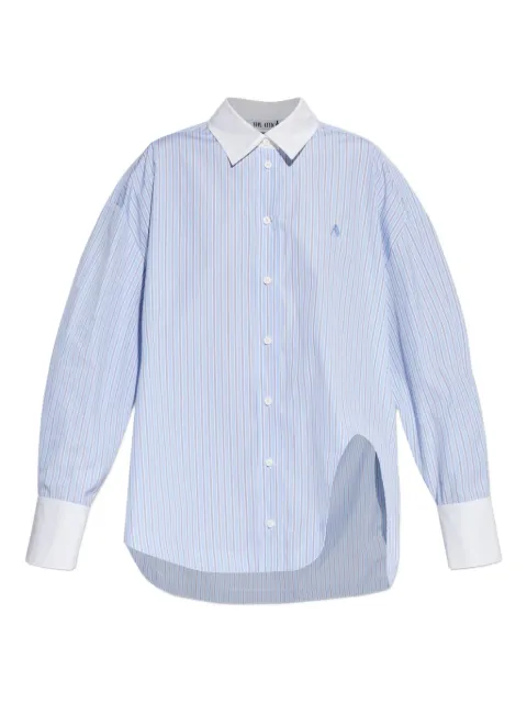 The Attico striped logo-embroidered shirt