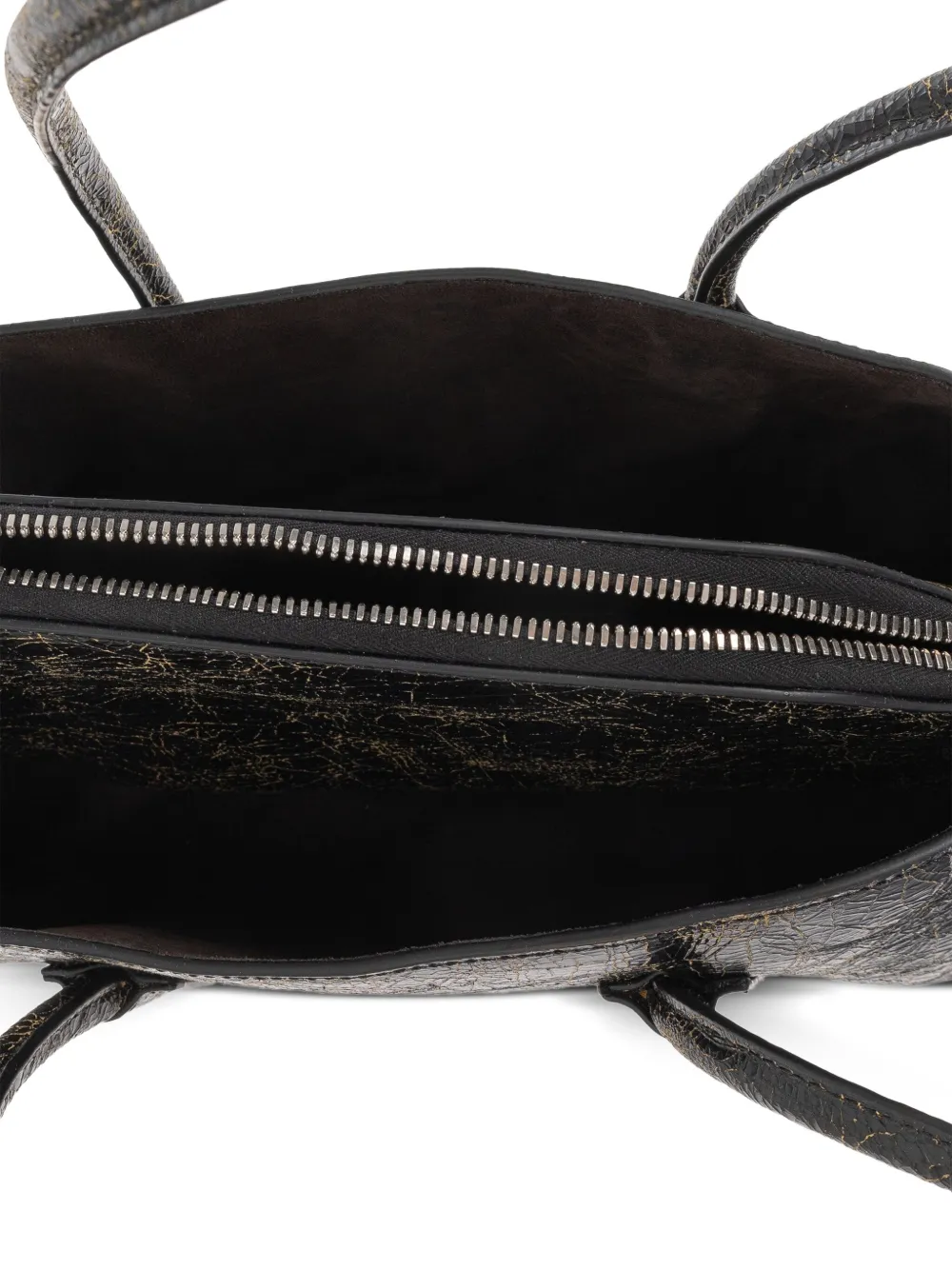 The Attico Kleine La Passeggiata tas met handvat en rits Zwart