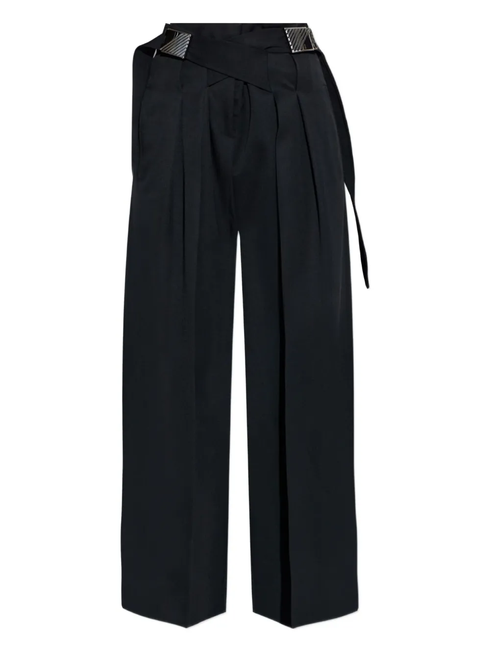 The Attico buckle pleated trousers - ブラック