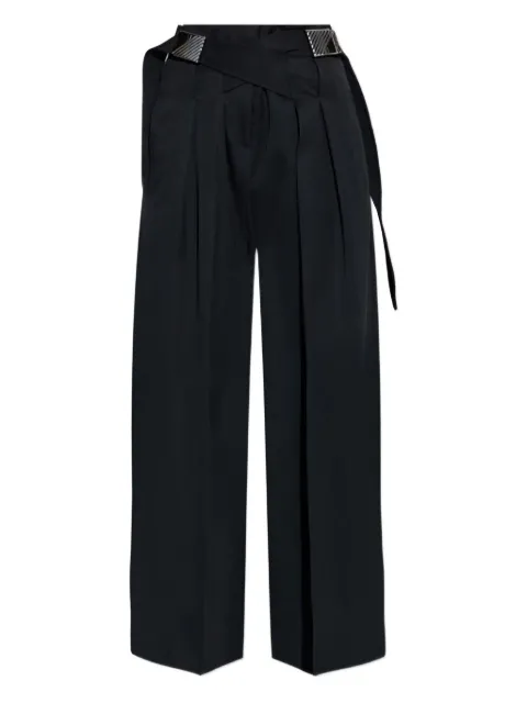 The Attico buckle pleated trousers