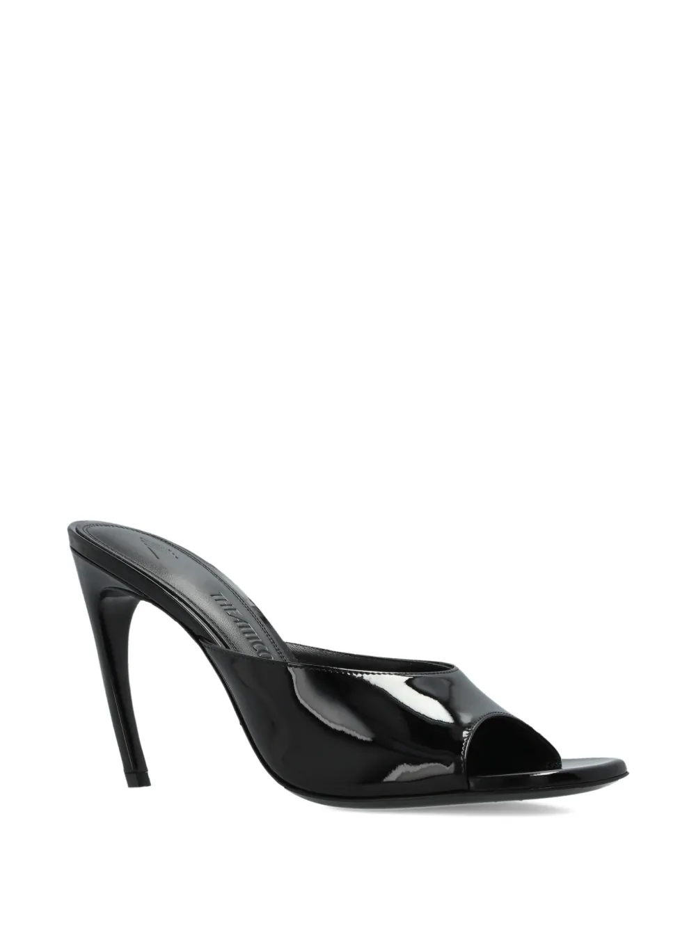 Attico 100mm Peep-toe Stiletto Sandals In Black