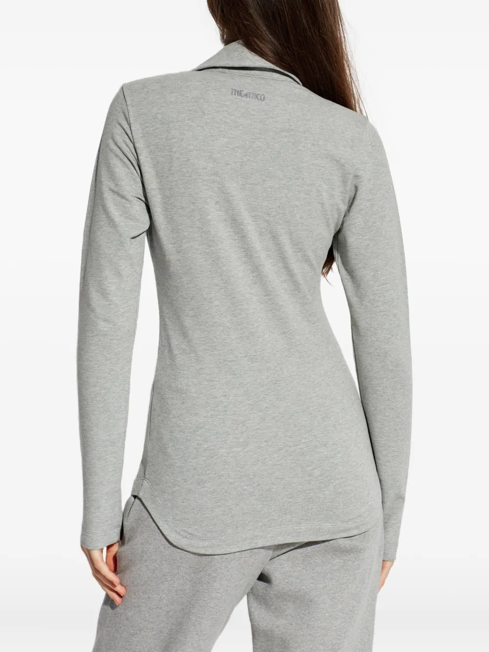 The Attico Top met knopen en kraag Grijs