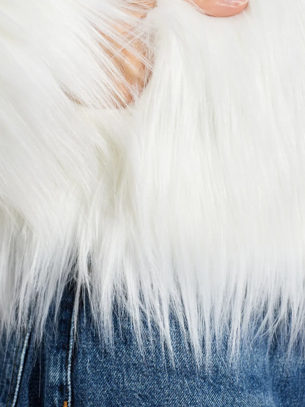 Stand Studio Eilish Faux-fur Jacket In White