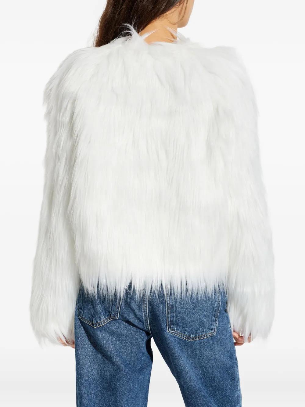 Stand Studio Eilish Faux-fur Jacket In White