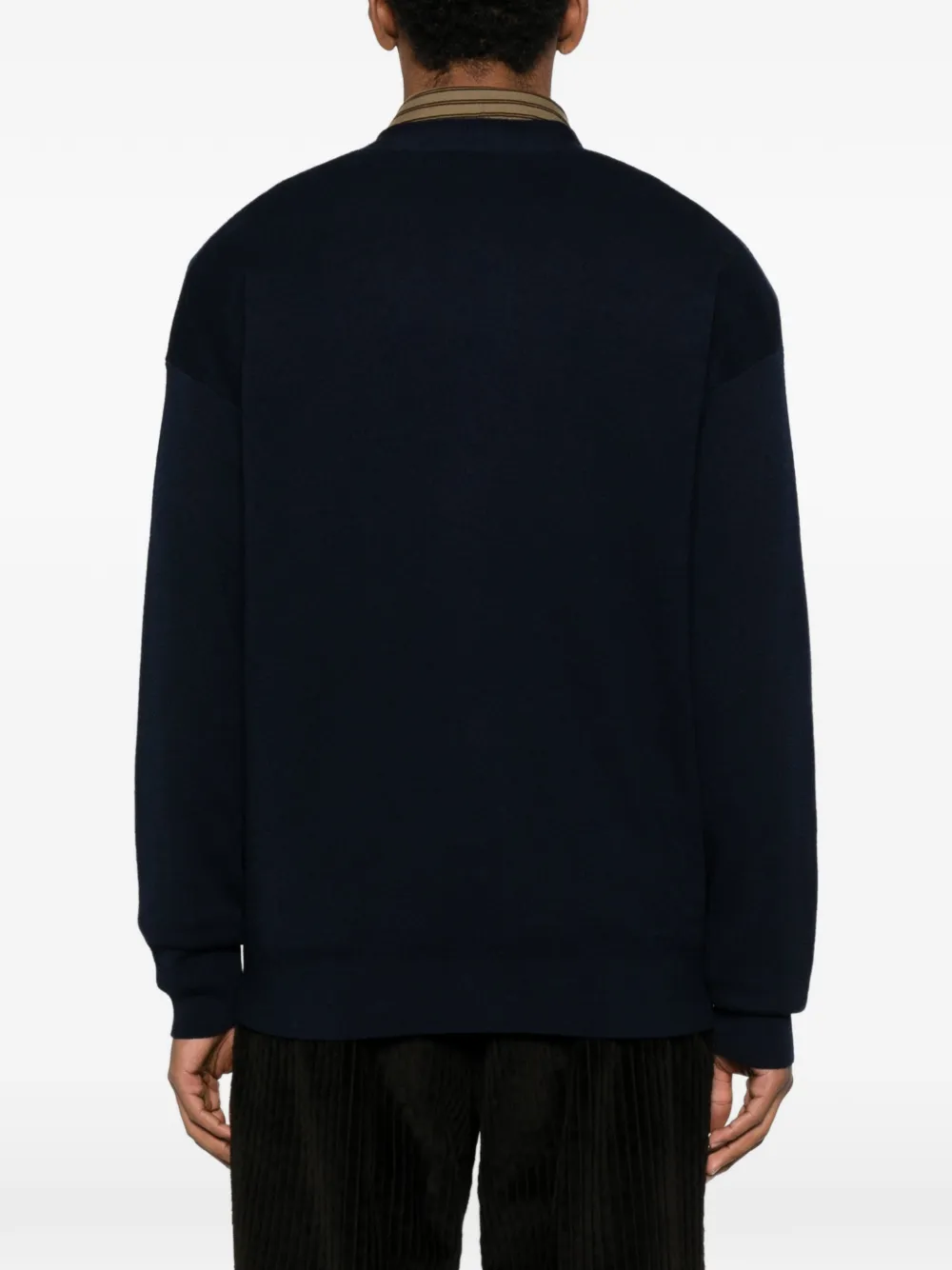 Drôle De Monsieur Vest met borduurwerk en knoop Blauw