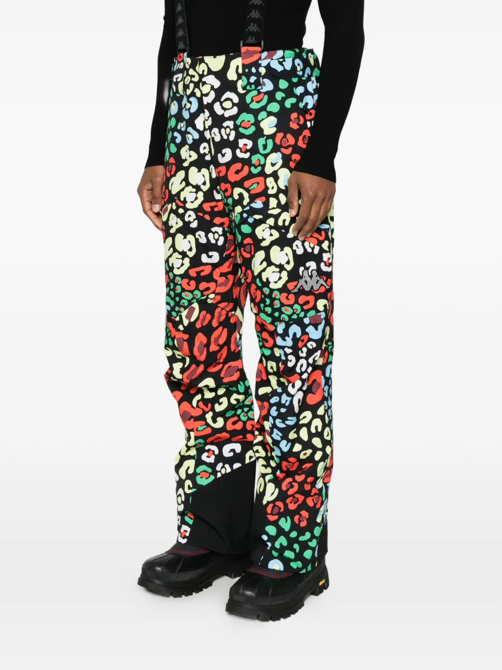 Kappa 622cg Premium Patterned Ski Bottoms In Black
