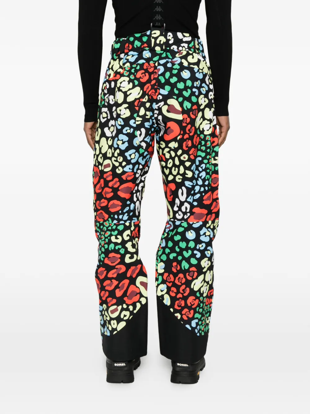Kappa 622cg Premium Patterned Ski Bottoms In Black