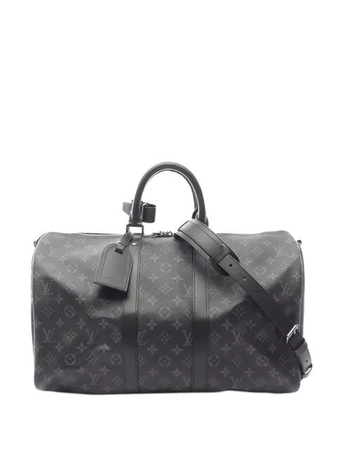 Louis Vuitton Pre-Owned sac de voyage monogrammé Macassar Keepall Bandoulière 45 (2021-2025)