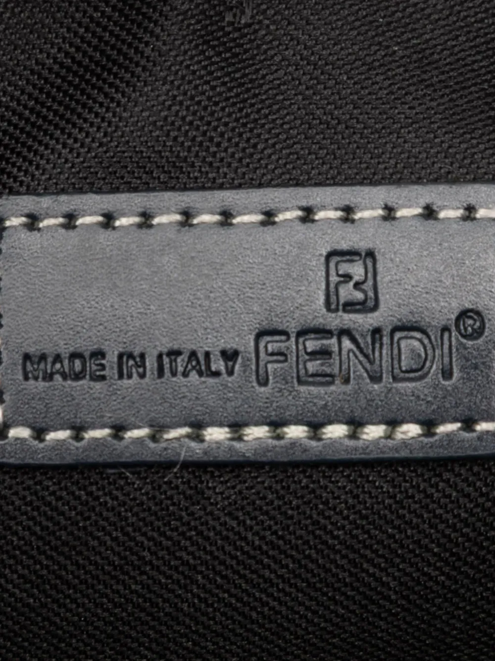 Pre-owned Fendi 2000-2010 Zucchino Canvas Handbag In Gray