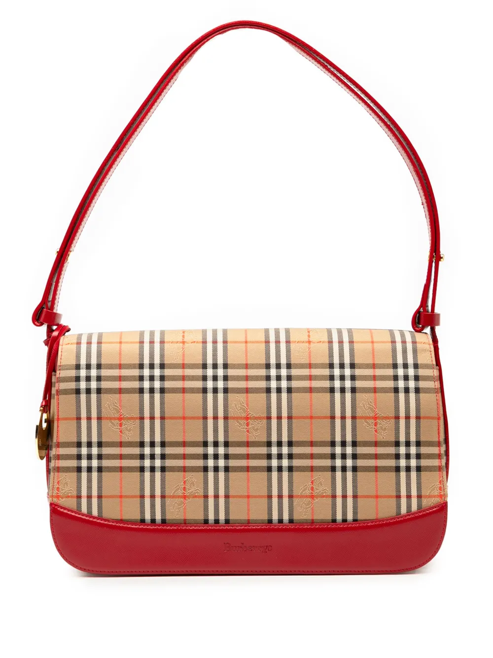 Burberry Pre-Owned 2000-2017 Haymarket Check Canvas shoulder bag - Marrone