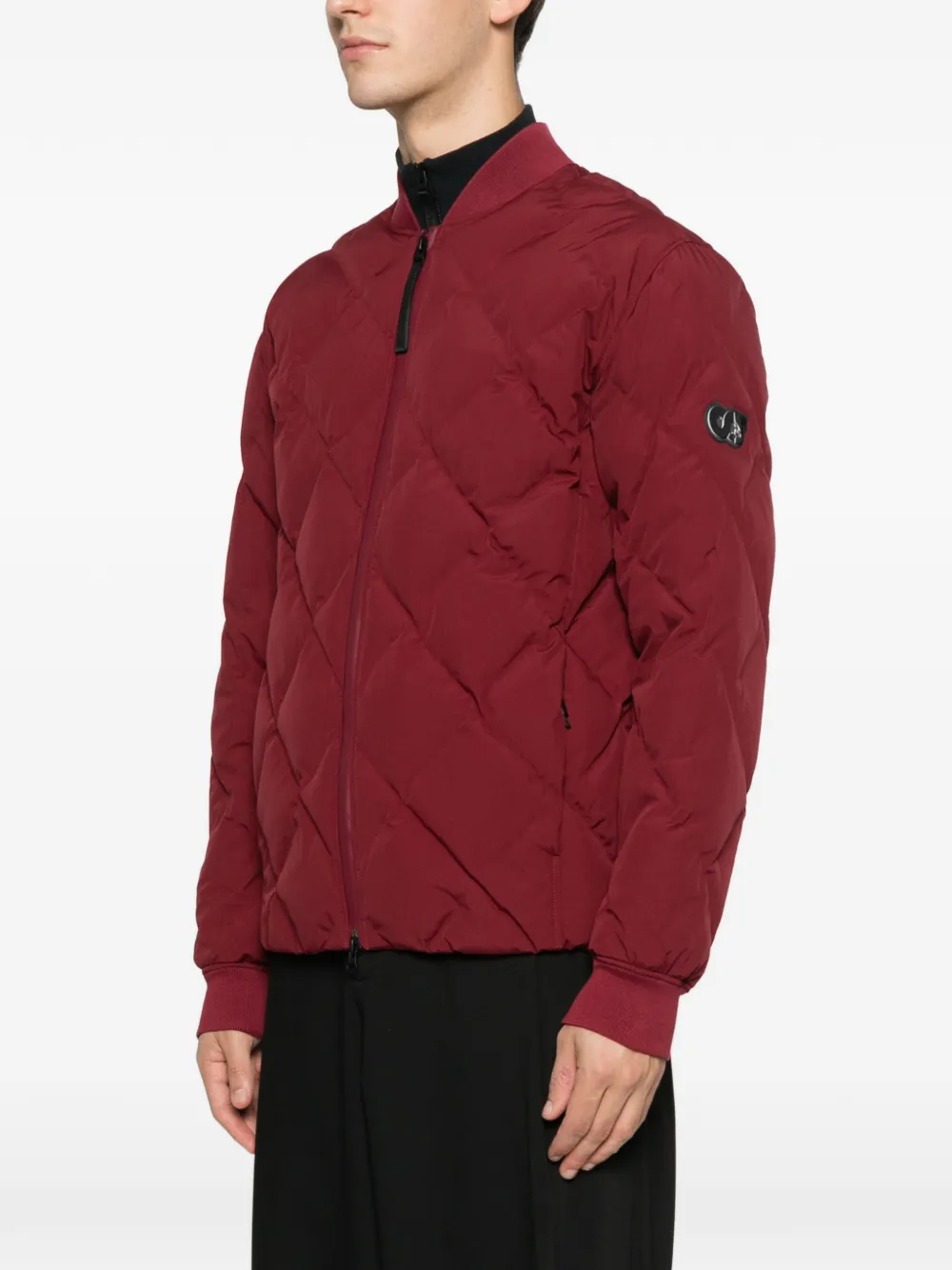 Alphatauri Quilted Zip-up Jacket In Red