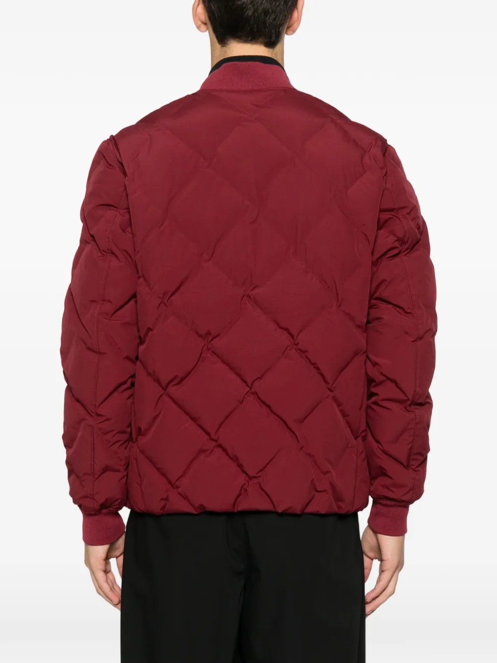 Alphatauri Quilted Zip-up Jacket In Red