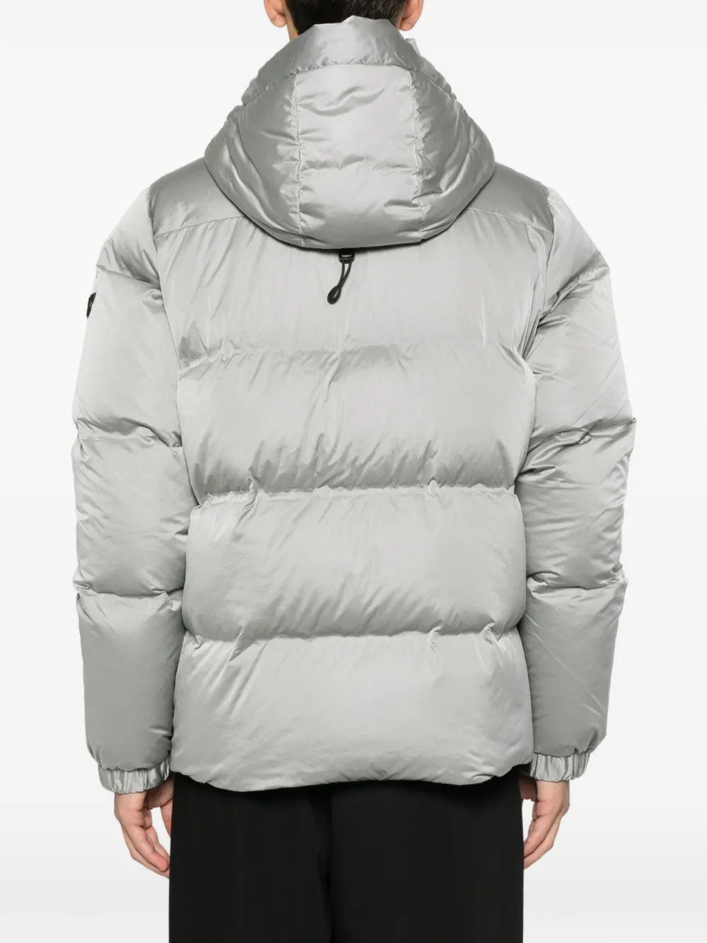 Alphatauri Hooded Zip-up Padded Jacket In Gray