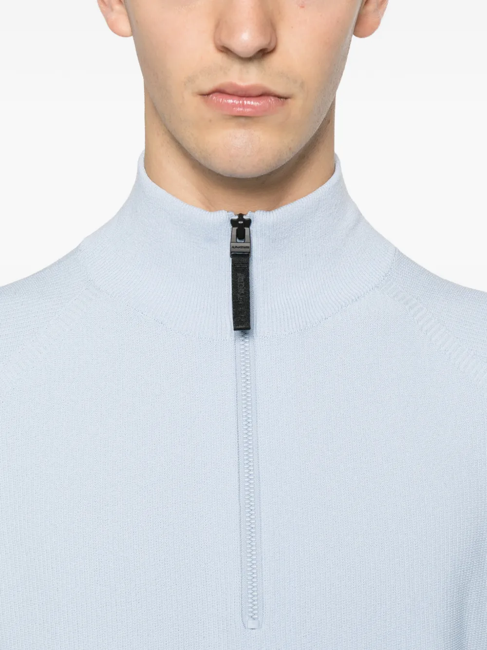 Alphatauri Frost Half-zip Sweater In Blue
