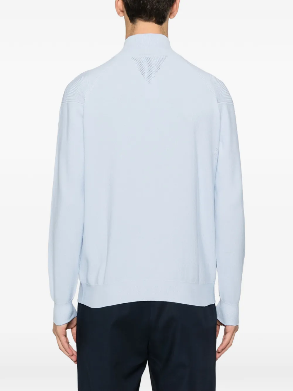 Alphatauri Frost Half-zip Sweater In Blue