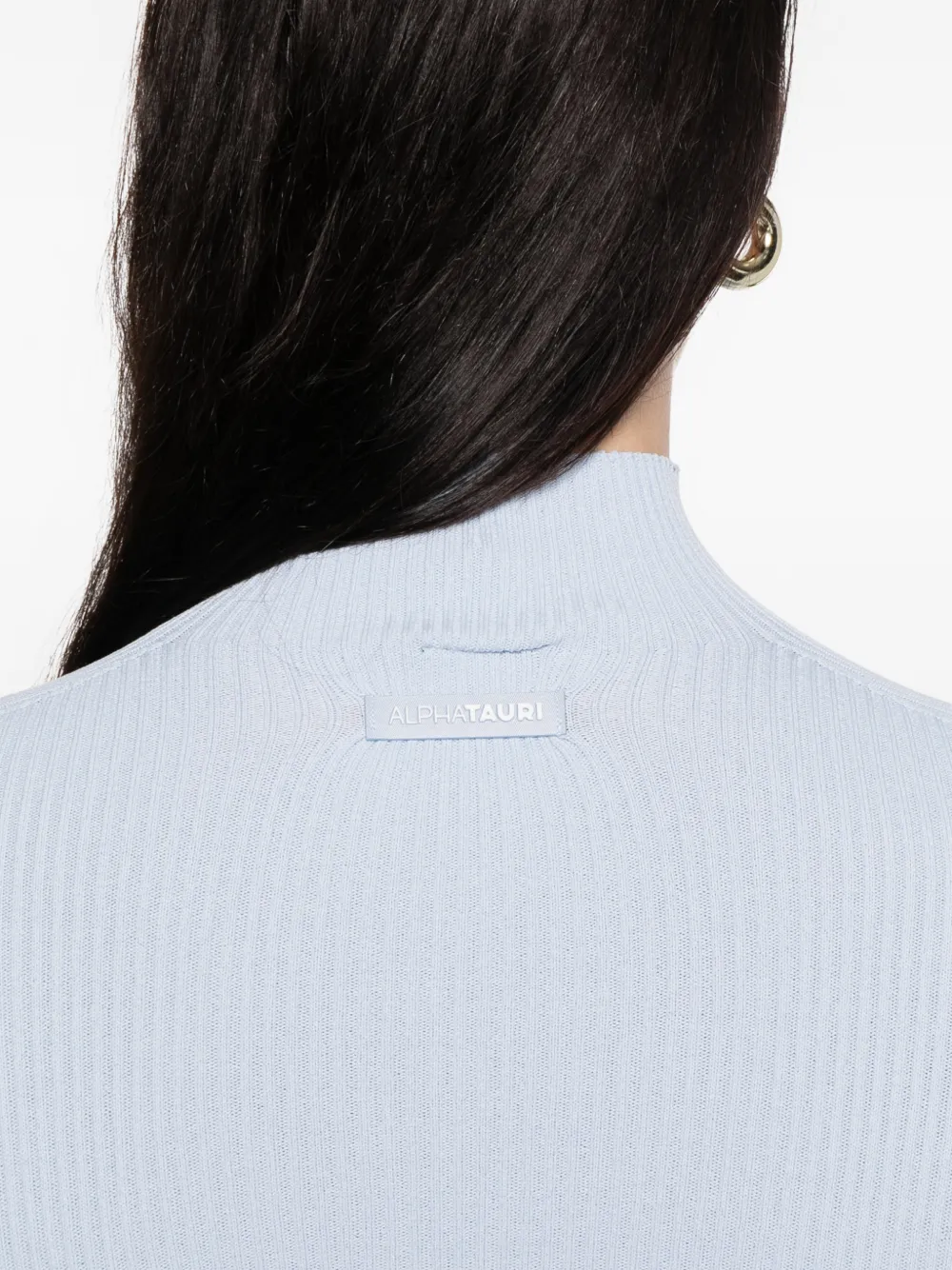 Alphatauri Fiona V1.y9.02 Ribbed Top In Blue