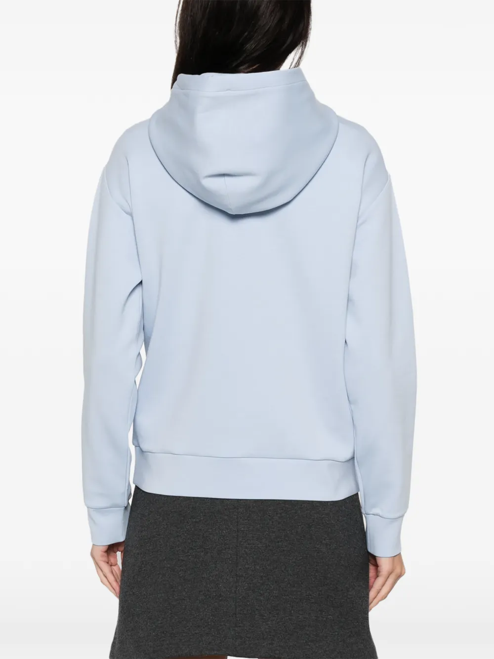 Alpha Tauri Drawstring Hooded Sweatshirt In Blue