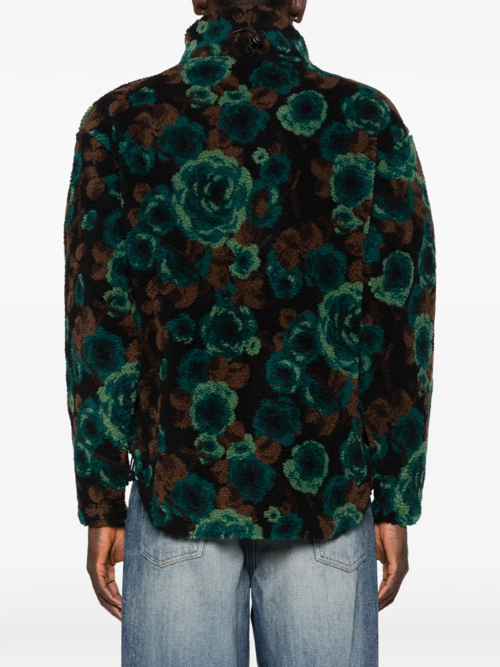 Napapijri Floral-pattern Zip-fastening Jacket In Green