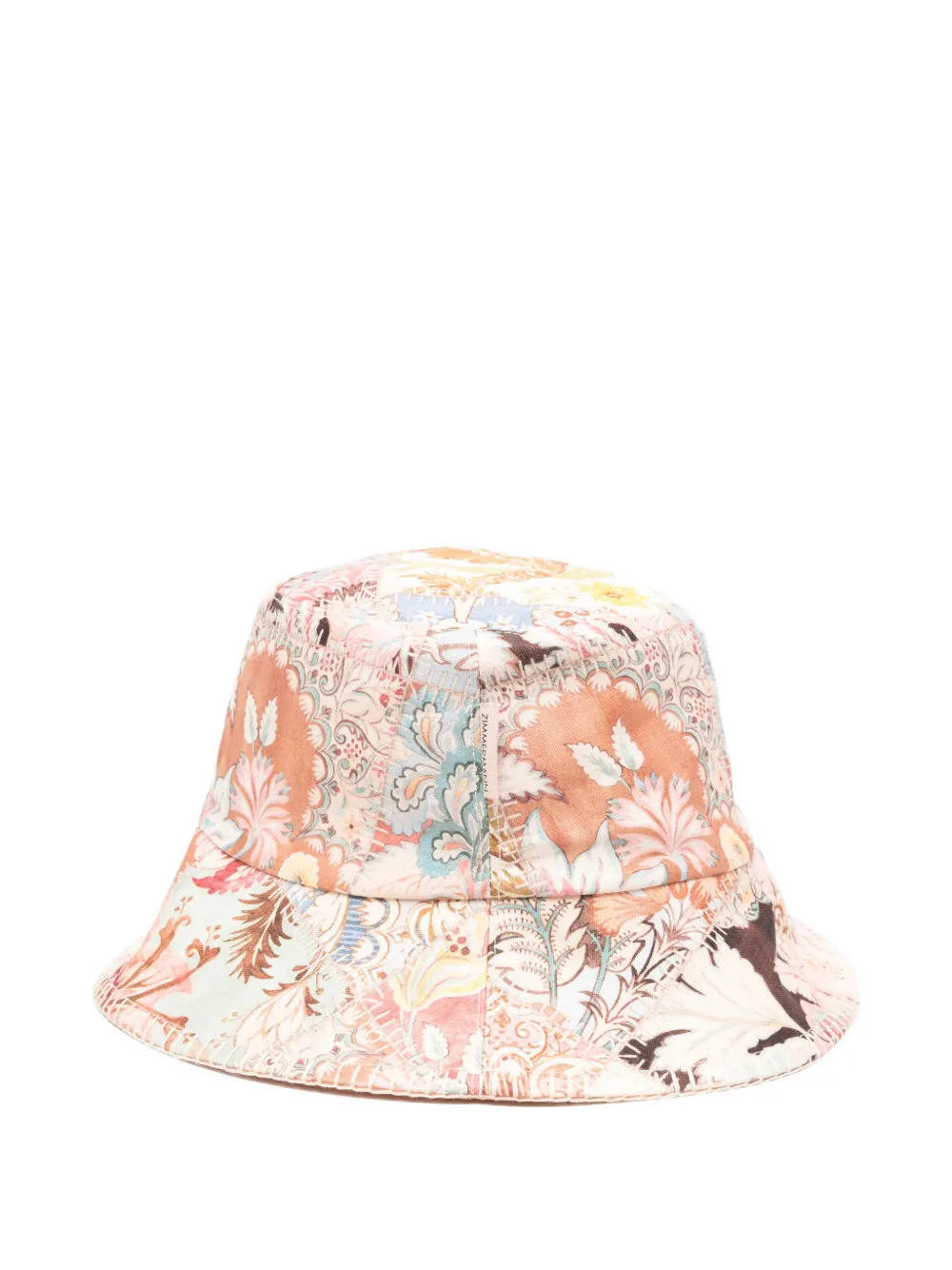 ZIMMERMANN patchwork floral hat - Roze