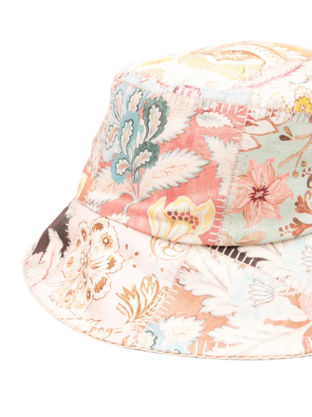 Zimmermann Patchwork Floral Hat In Multi