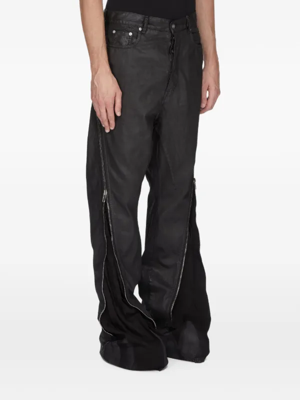 Rick Owens DRKSHDW Temple Bolan Banana Jeans In Black 80oz Deep