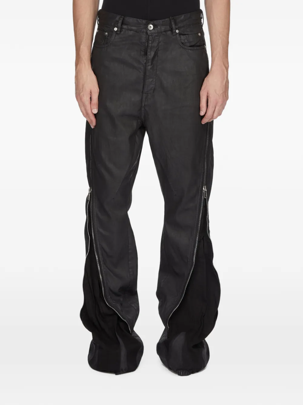 Rick Owens DRKSHDW Jeans con zip - Nero
