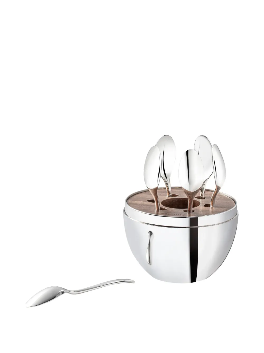 Christofle Mood Coffee Spoon Set (six-person Setting) In Silver