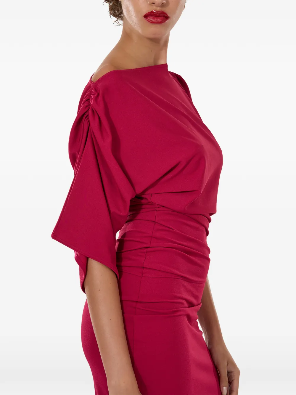 Wolford Gedrapeerde midi-jurk Rood