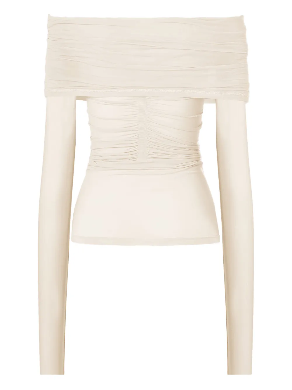 Wolford Doorzichtige top met lange mouwen Beige