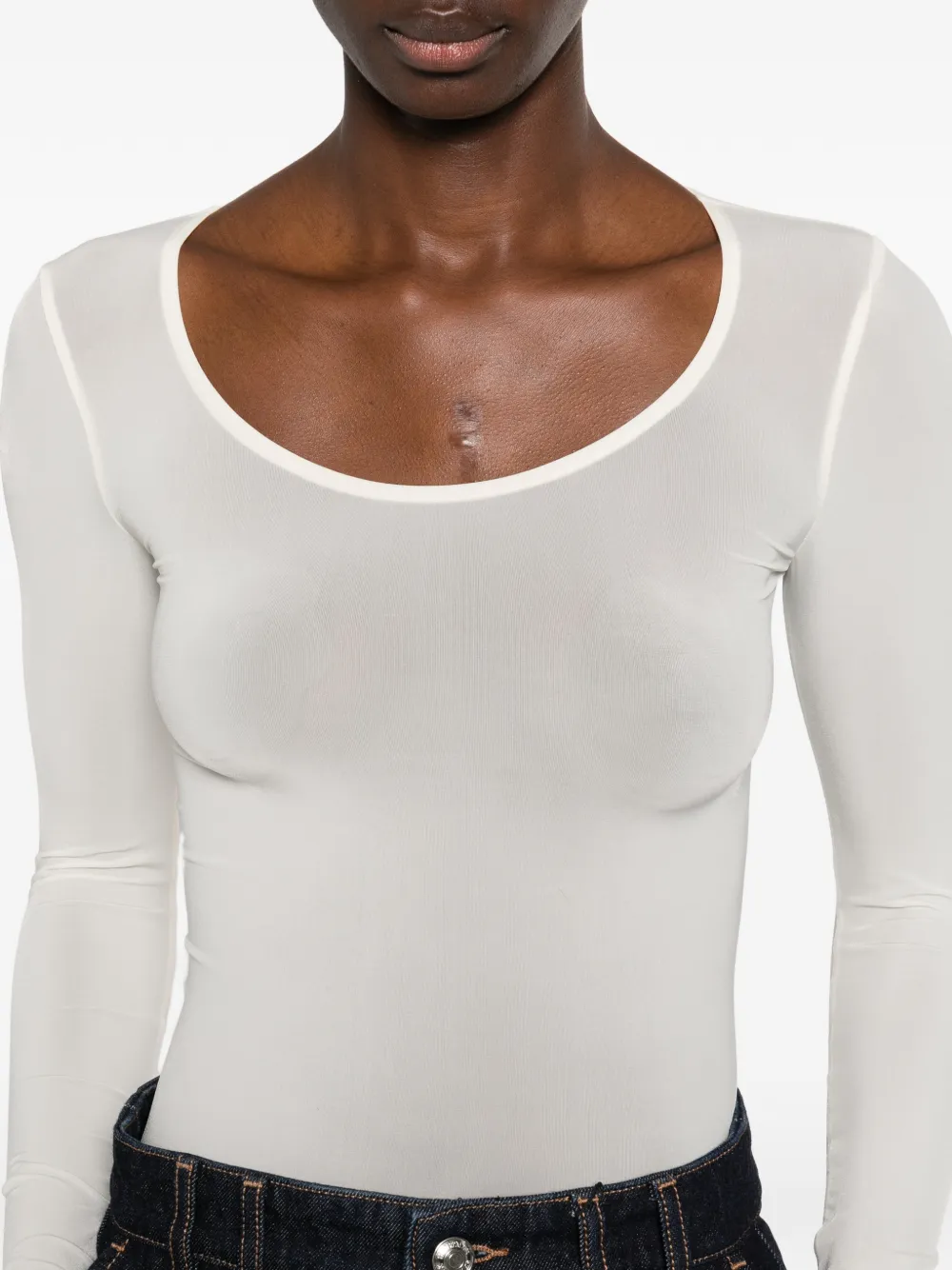 Wolford Body met lange mouwen Beige