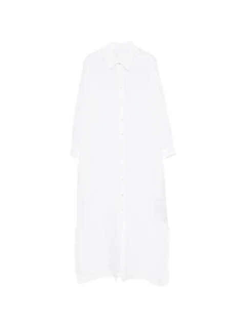 120% Lino longline button-down maxi dress