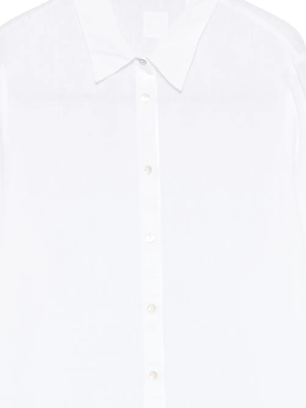 120% Lino Button-down maxi-jurk Wit