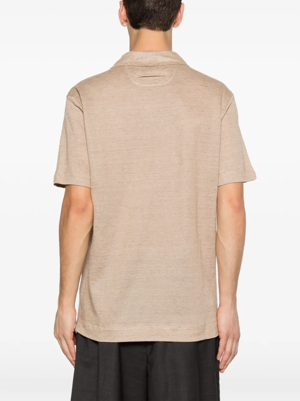 Zegna T-shirt met V-hals Beige