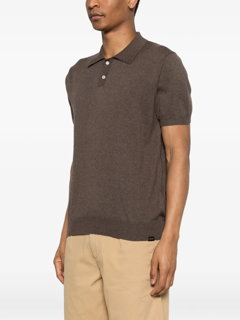 Woolrich Gebreid poloshirt Bruin
