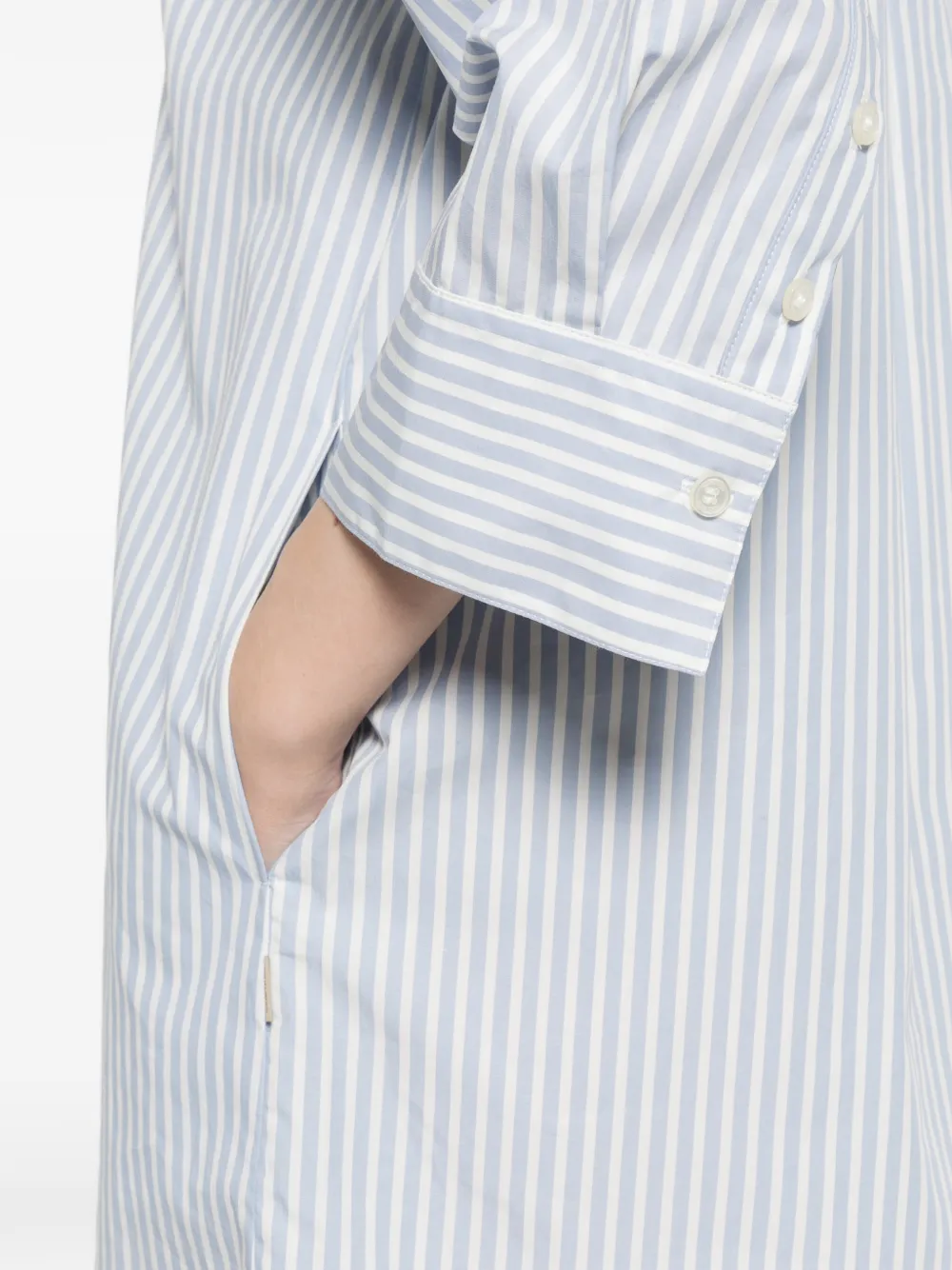 Woolrich Gestreepte midi-blousejurk Blauw