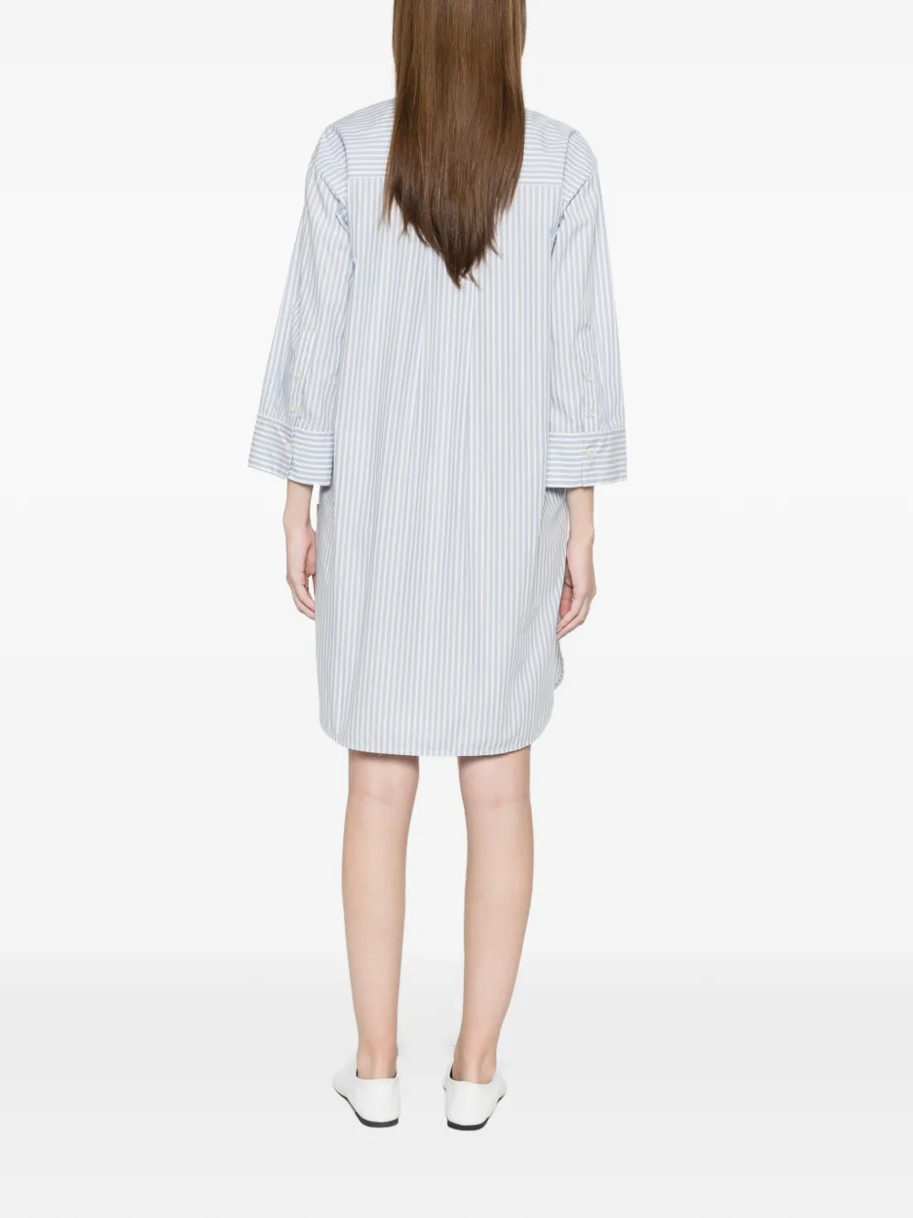 Woolrich Gestreepte midi-blousejurk Blauw