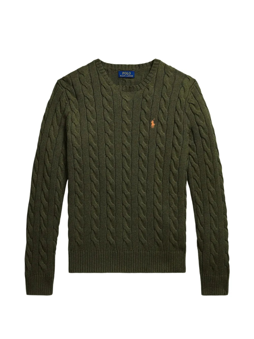 Polo Ralph Lauren cable-knit embroidered-logo sweater - Verde