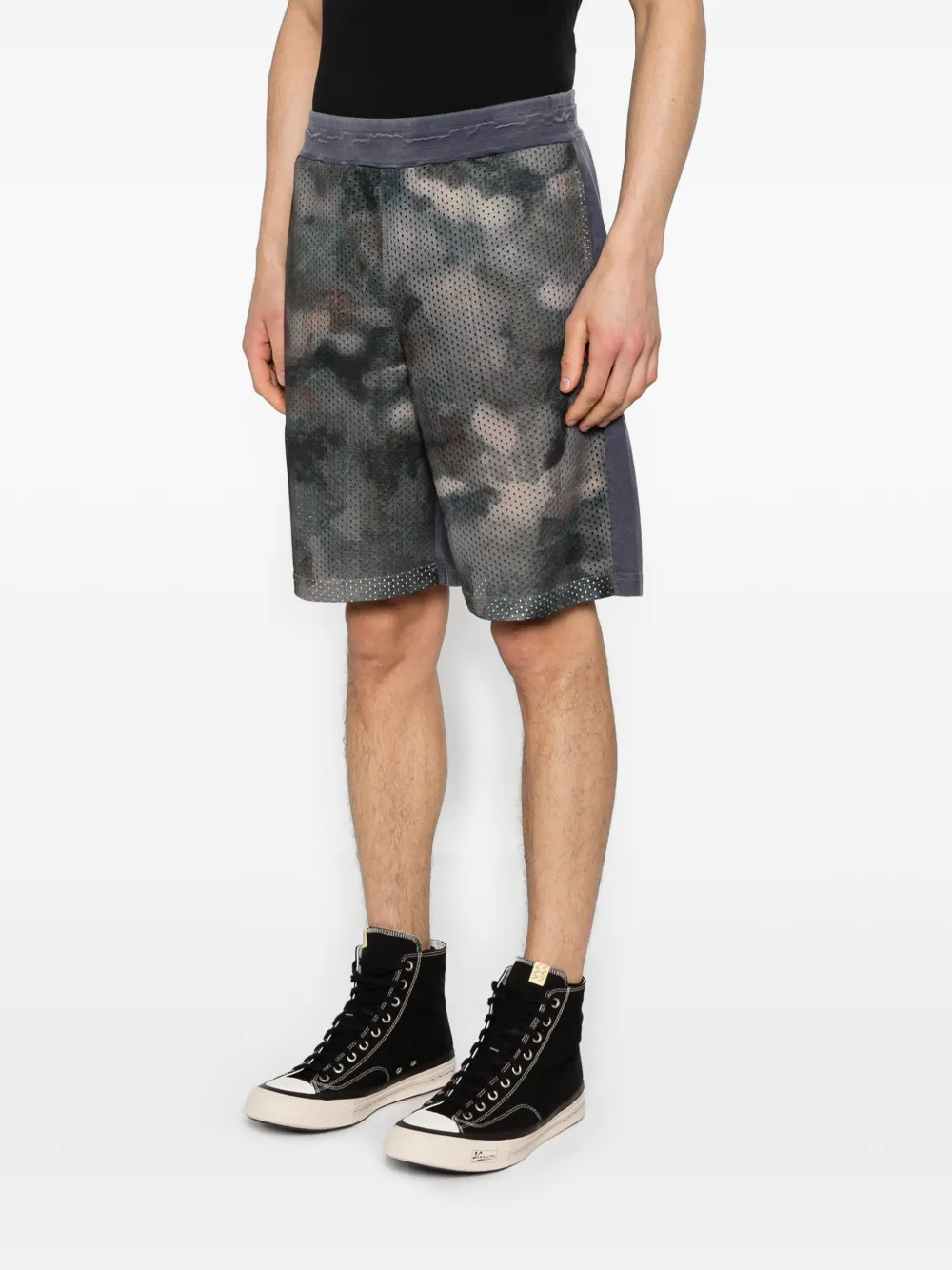 Diesel Mesh trainingsshorts met camouflageprint Blauw