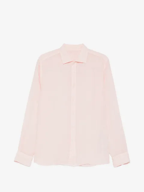 120% Lino camisa con botones