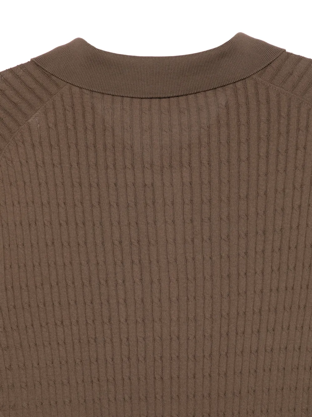 Tagliatore Kart poloshirt met knoop en textuur Bruin