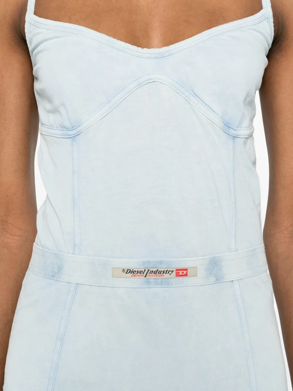Diesel D-Ony midi-jurk met bandje Blauw