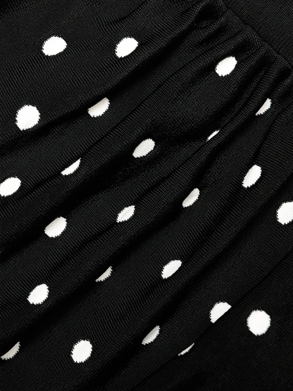 Self-portrait Polka-dot Maxi Dress In Black