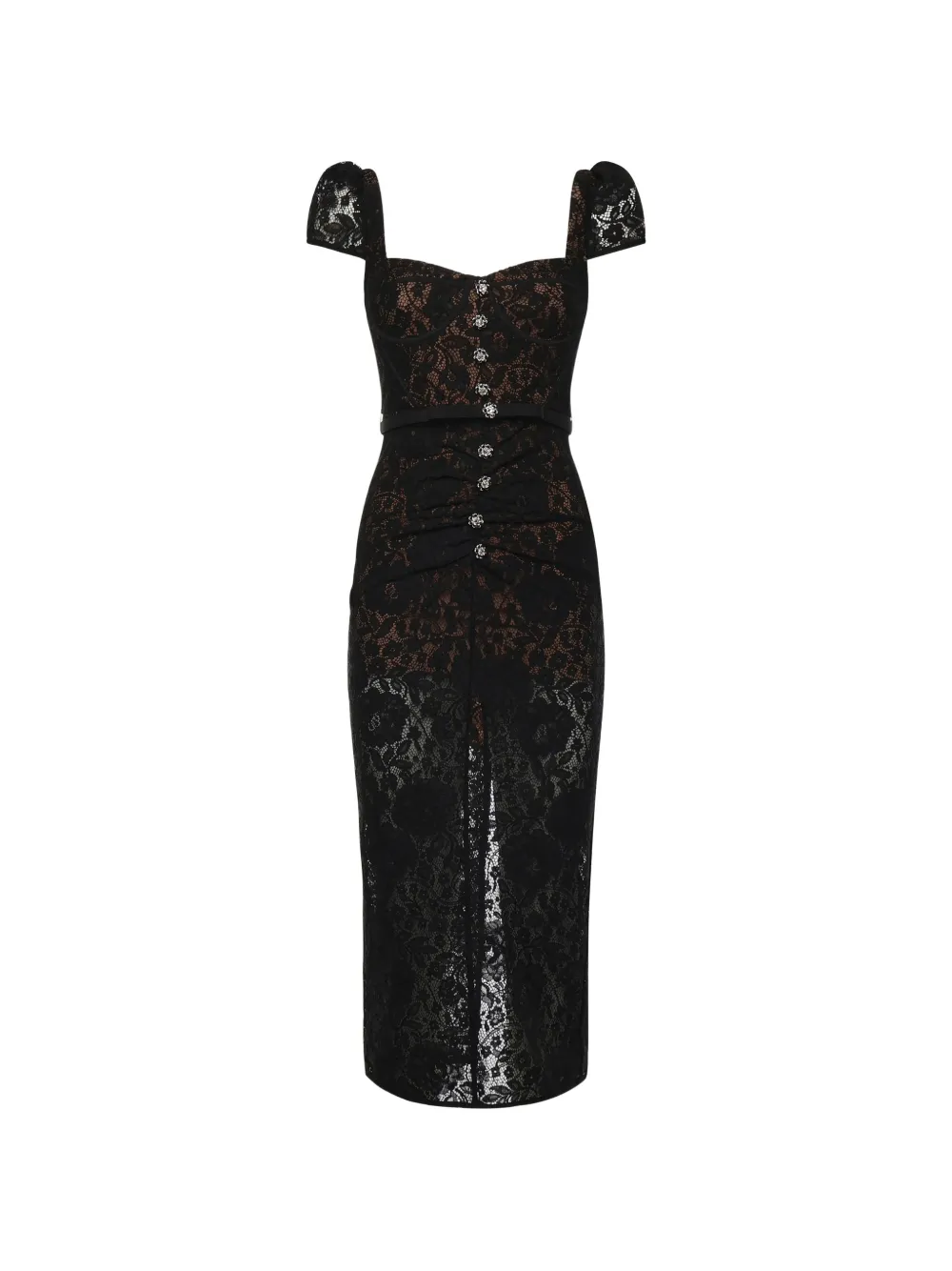 Self-Portrait polka-dot maxi dress - Nero