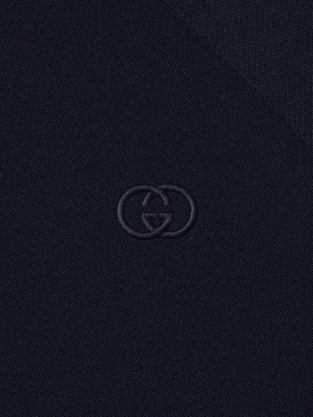 Gucci Trui met rits en geborduurd logo en Web-streep Blauw