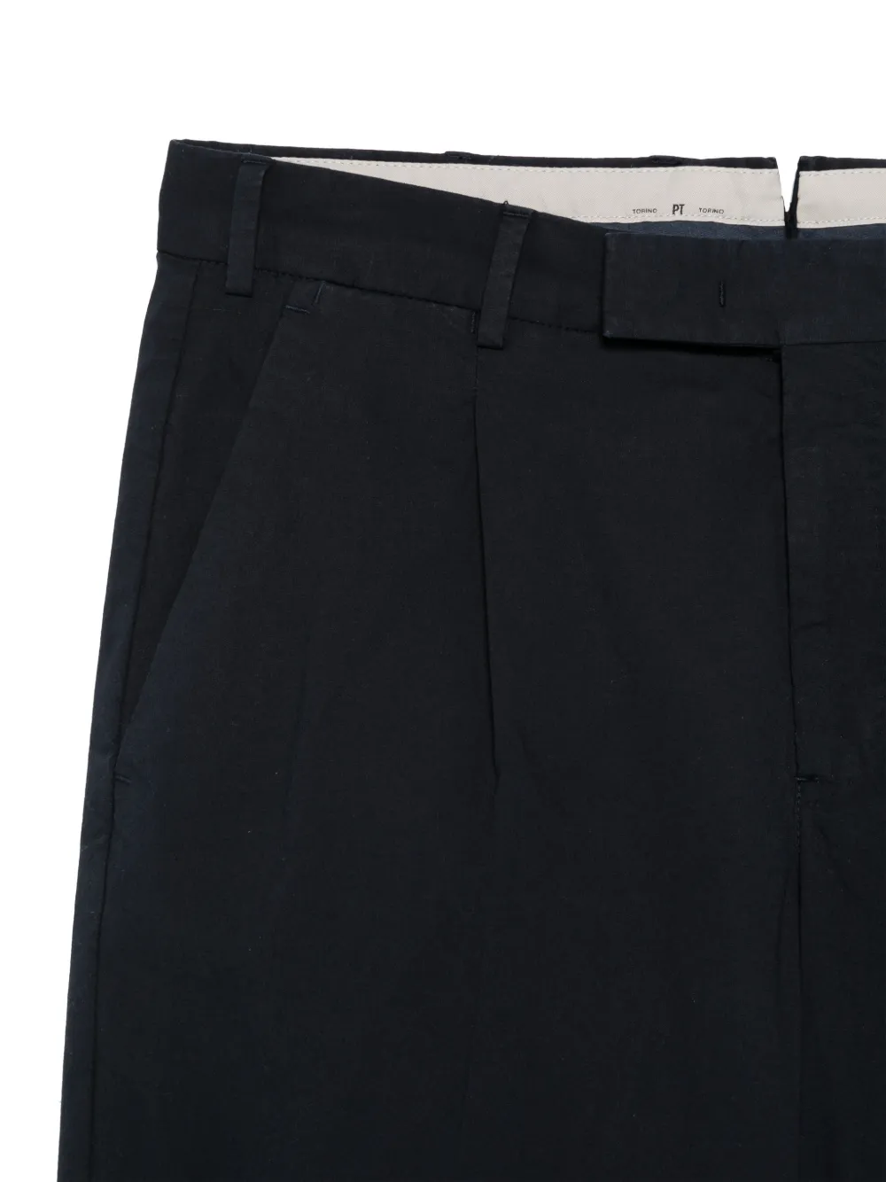PT Torino Plooibroek met toelopende pijpen Blauw