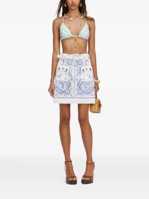 Self-Portrait paisley-print skorts