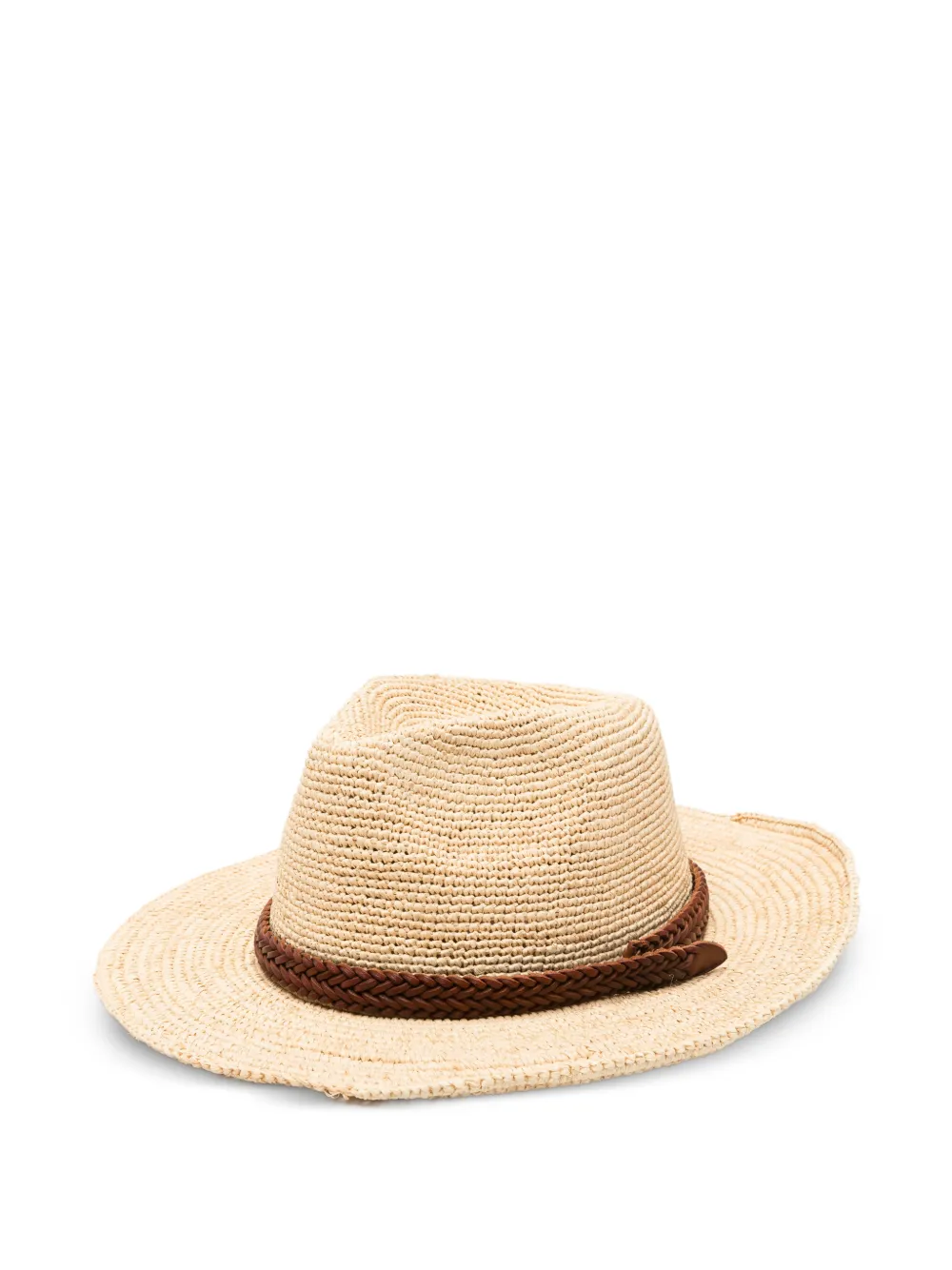 DRAGON DIFFUSION woven braided-strap sun hat - Toni neutri