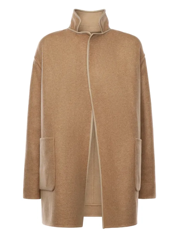 Loro Piana リバーシブル スタンドカラーコート | ブラウン | FARFETCH JP